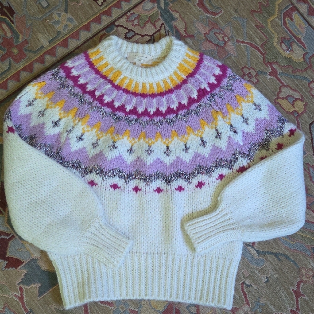 NWOT Sezane Jumper Colorful Patterned Women's Sweater